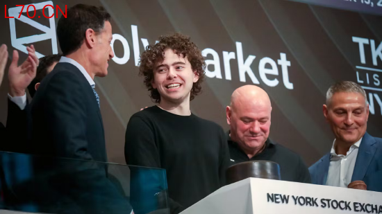 Polymarket 首席执行官谢恩・科普兰于 11 月敲响纽约证券交易所开盘钟。