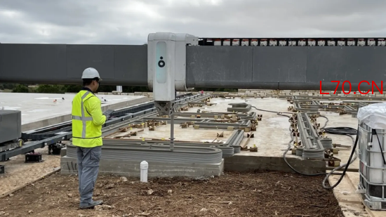 得克萨斯州乔治敦市一处住宅工地内的Icon 3D 打印设备