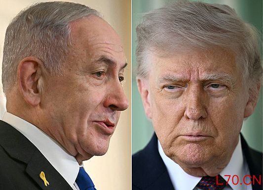 △以色列总理内塔尼亚胡（左）、美国总统特朗普（右）